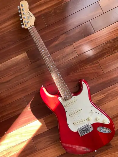 Oscar Schmidt OS-300 red electric guitar, View more