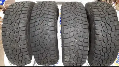 Four Sumitomo Ice Edge winter tires 205/60 R16 on rims. Used one season on a Nissan Kicks. Bought a...