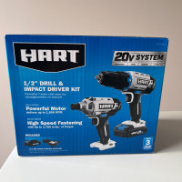 HART 20-Volt Cordless 2-Piece 1/2-inch Drill and Impact Driver 