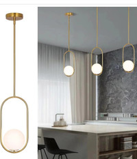 SeeU Modern Pendant Lighting Gold Globe Light Fixture