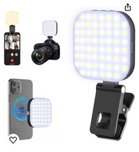 Mini Magnetic Phone Selfie Light, Clip on Light Compatible with