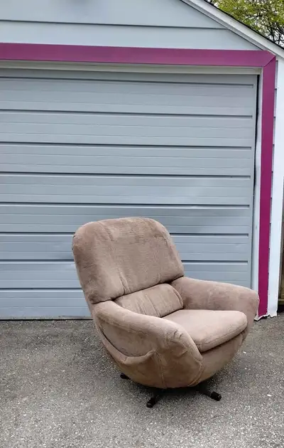 Vintage Funky Mid Century MCM Swedish Dux Style Swivel Chair, View more