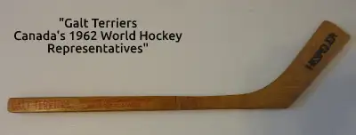 Autographed 1962 Souvenir World Hockey Stick, View more