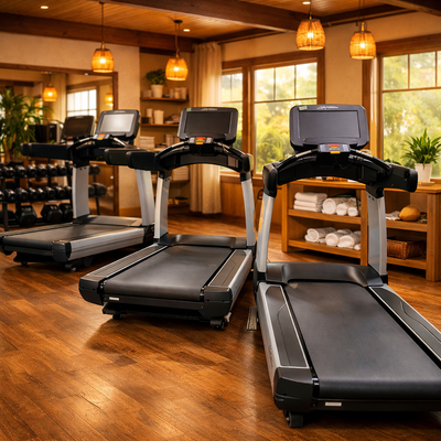 Various Used Life Fitness and Precor Commercial Treadmills-GREAT, View more