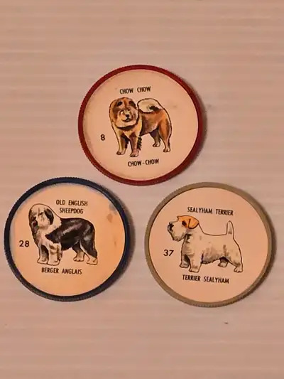 ** HUMPTY DUMPTY / SHIRRIF POTATO CHIP DOG COINS / TOKENS / POGS, View more