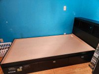Twin storage bed with mattress 
