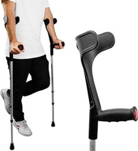 Pepe - Crutches Adults (x2 Units, Open Cuff), Forearm Aluminum 
