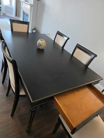 solid wood table and chairs, View more