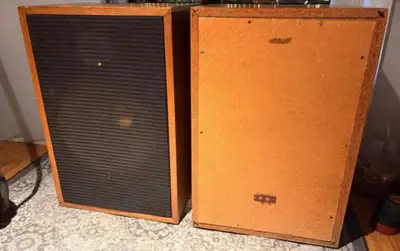 Vintage 1960’s-70’s 2-way speakers. 12” woofer. DIY project., View more