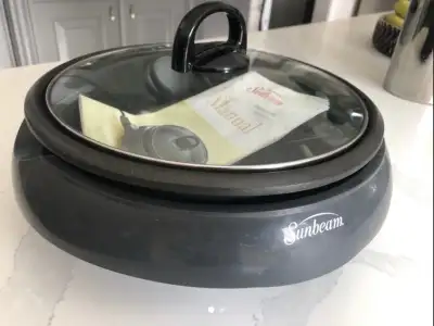 Sunbeam electric skillet, brand new, View more