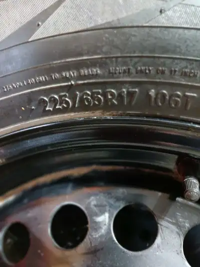 Set of Toyo Observe winter tires on clean 5 x 114.3 rims. 5-6/32 even tread. Only $50 for all four t...