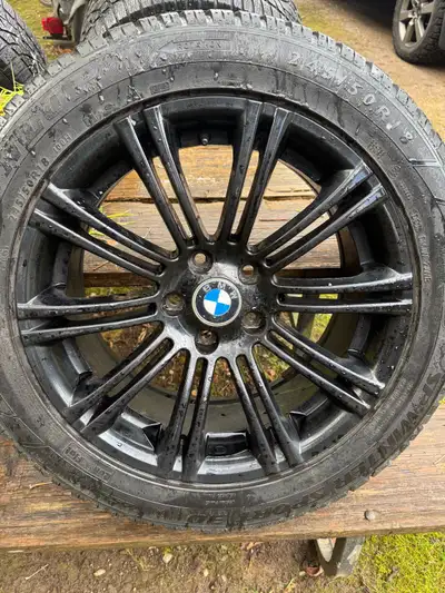 Winter tires, that came off a 2017 BMW X4, Rims are 18” x 8” 5 Bolt x 120, Hub bore 72.6, Mfg. Itali...