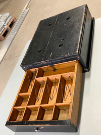 Vintage Table Top Wood Constructed Cash Register (Circa 1950s)