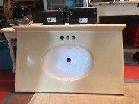 Bathroom vanity top and sink