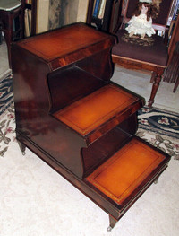 Library Steps or Bed Steps, Mahogany Antique NEW PRICE