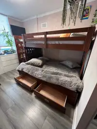 Twin/Double Bunk Bed with the mattresses 