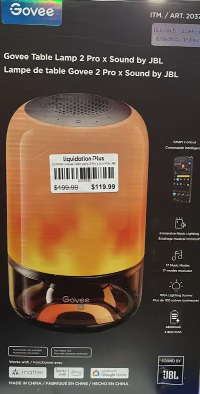 Govee Table Lamp 2 Pro x Sound by JBL, View more