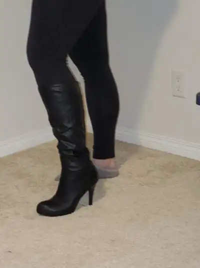 Black Heel Boots - Women’s size 10 in Women's - Shoes in Calgary - Image 3