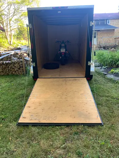 covered trailer double axle , View more