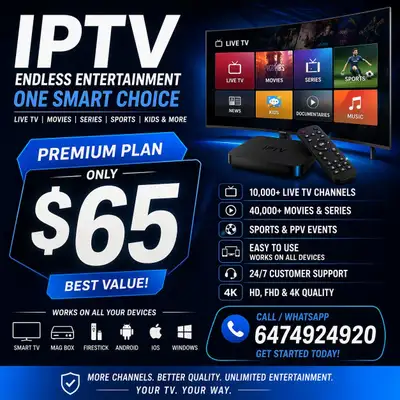 4K Reliable I.P-T.\/ Subscription, View more