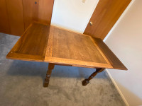 Antique Solid Wood Draw Leaf Table
