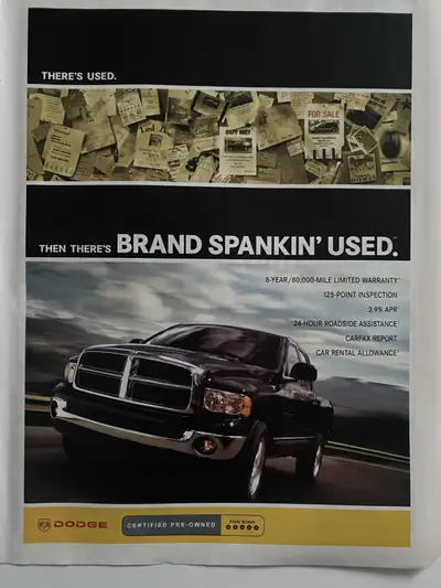 ‘03 Dodge Brand Spankin’ Used Original Ad, View more