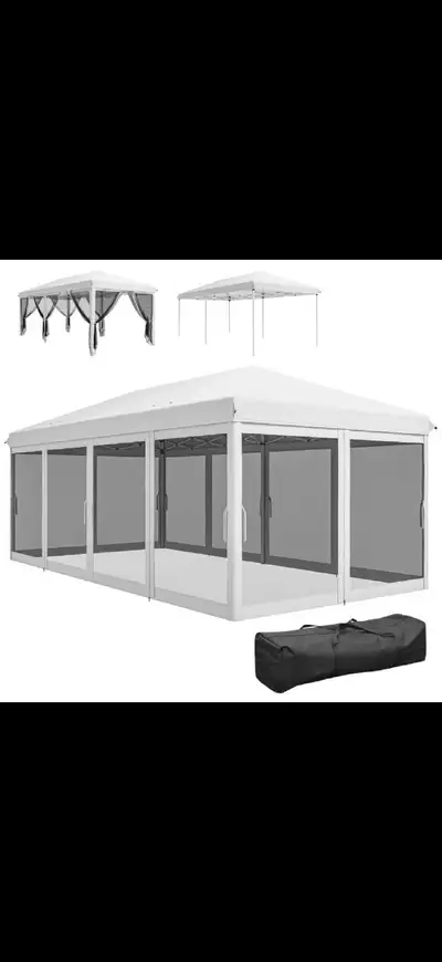 10' x 20' Pop Up Canopy Tent Gazebo, Removable Mesh Sidewall, View more