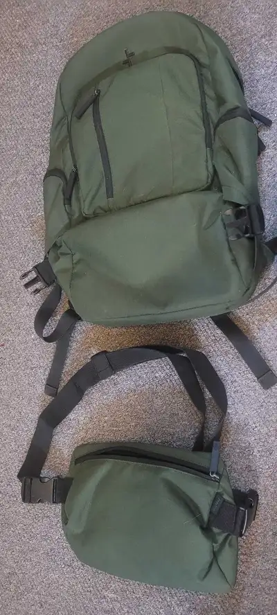 Tracker green backpack, View more