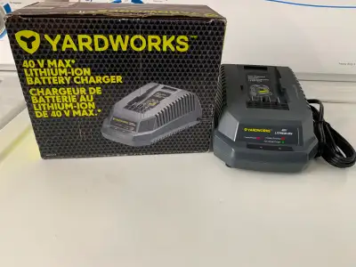 NEW Yardworks 40V Lithium-Ion Battery Charger, View more