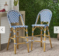 NEW HALF PRICE!! Outdoor French Barstools (Set) by Chris Knight