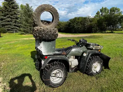 -2001 Honda 4x4 450S (standard) quad -5550 kms -new carb kit last year, runs great -60” snowplow -ti...