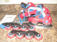 New Marvel Spider Man Adjustable Rollerblades/Skates Combo