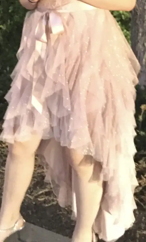 Beautiful LeChateau dress Prom Grad high-low shimmery rose S in Women's - Dresses & Skirts in Edmonton - Image 4
