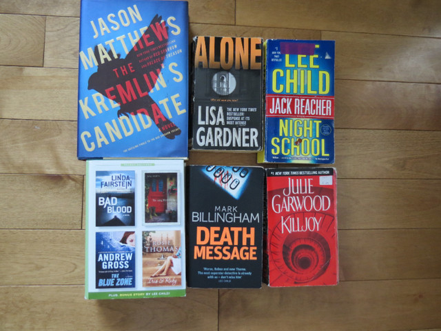 Books - Lee Child, Jack Matthew, Lisa Gardner in Fiction in Vernon