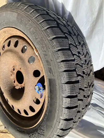 Hercules Avalanche tires driven only a half of the last season. Rims are old, but still good.