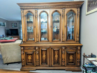 Antique hutch, table, and dresser
