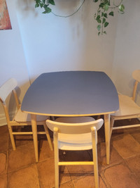 Ikea table and three chairs