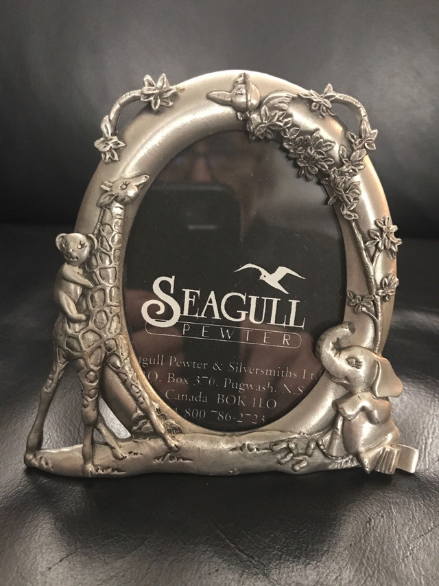 2 X Seagull Pewter and 1 Pewter Child’s Picture Frames-$12 Set in Arts & Collectibles in Bedford - Image 2