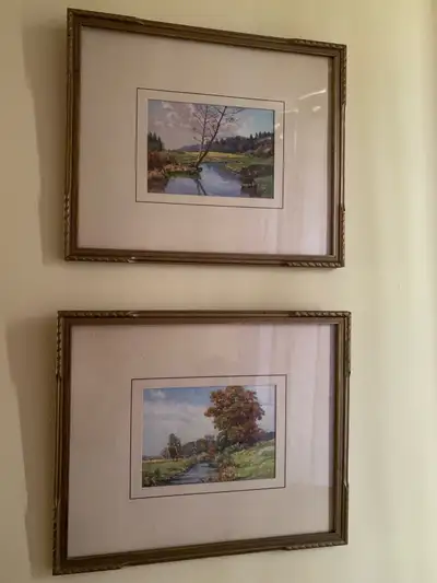 Pair of Vintage Franz Frankl Landscape Framed Prints, View more