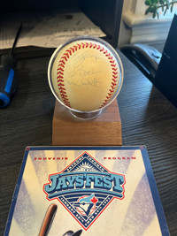 1992 World Series Autographed Baseball