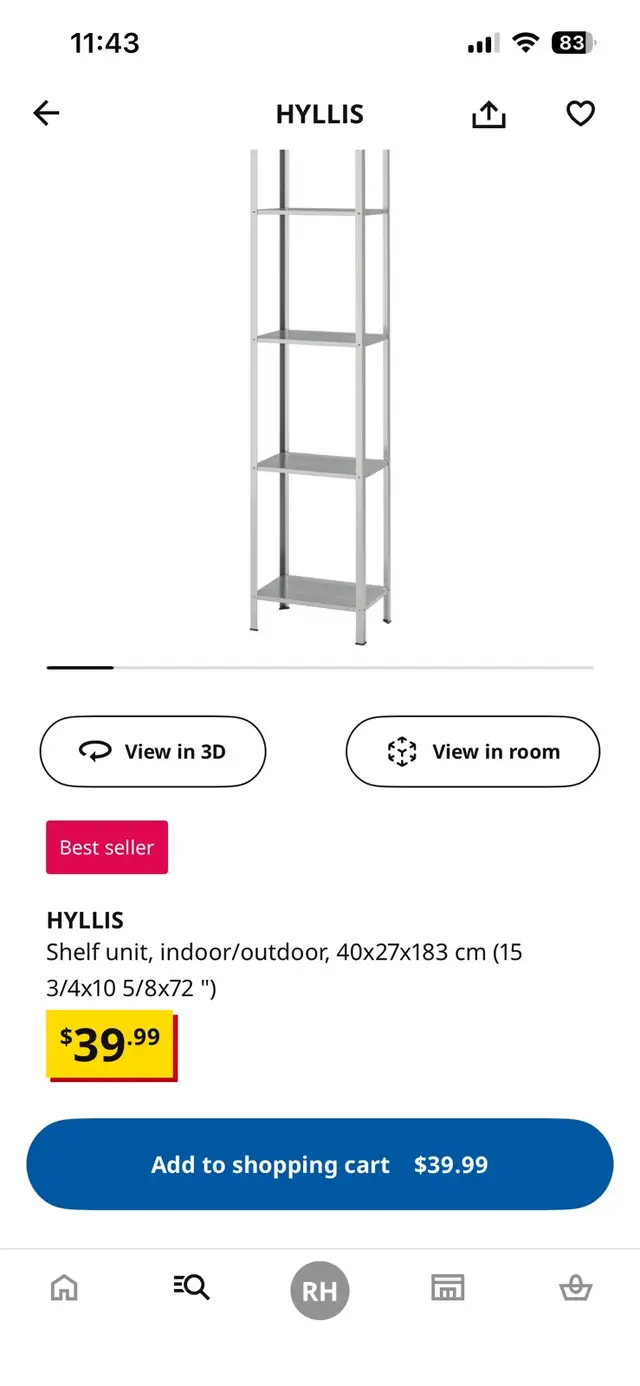 IKEA HYLLIS Metal Shelving Units  in Bookcases & Shelving Units in Ottawa - Image 3