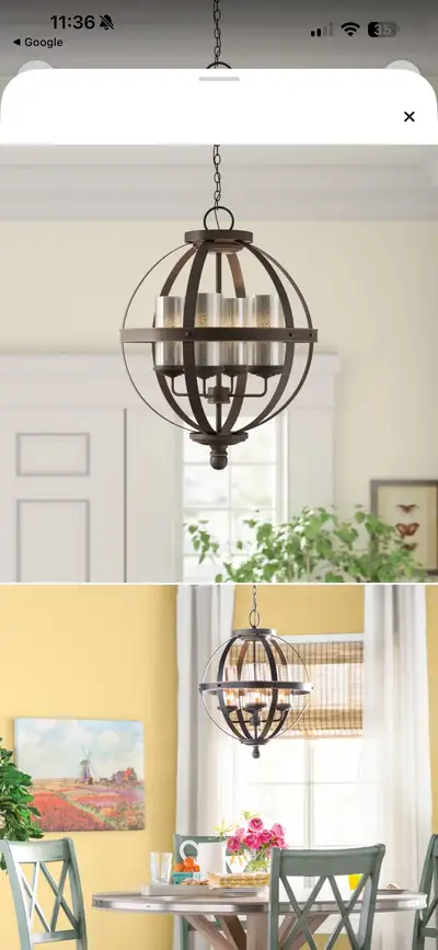 Lantern Globe Chandelier, View more