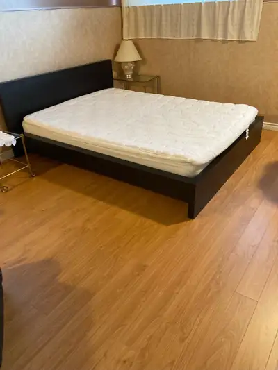 Queen Size Bed Frame & Mattress, View more