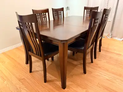 Beautiful Solid Wood Dining Table and Chairs, View more