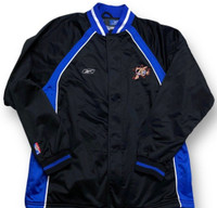 Vintage Sixers Reebok Team Apparel Sports Jacket 2XL Used Philadelphia 76ers