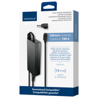 Insignia Universal 180W Laptop Charger. 8 Tips. High Power.