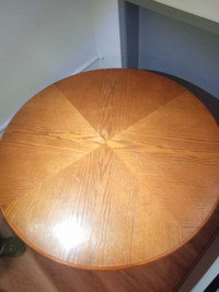 42" circular oak, maple kitchen table 