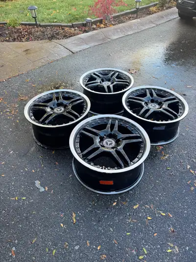 18 inch rims Mercedes rims Amg style rims Mercedes Benz wheels Merc rims • Set of 4 • 5x112 Bolt Pat...