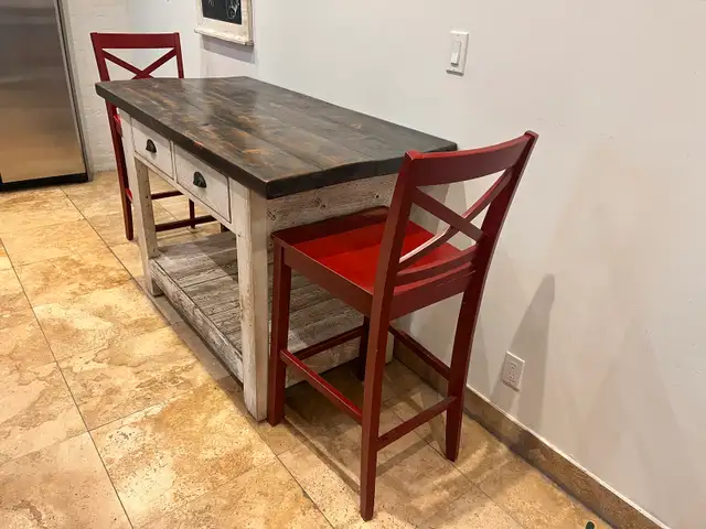 Kimberly Jackson island butcher block style rustic table in Dining Tables & Sets in City of Toronto - Image 3