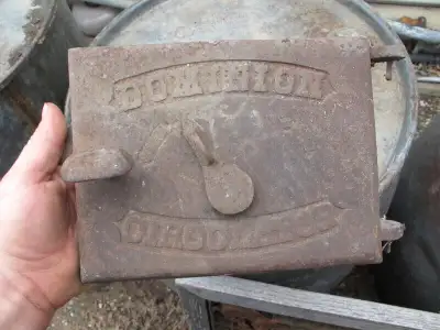 Vintage Cast Iron Stove Door, View more